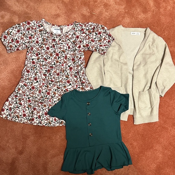 5 for $20 Floral and Teal Kids Shirt Set - Picture 1 of 1